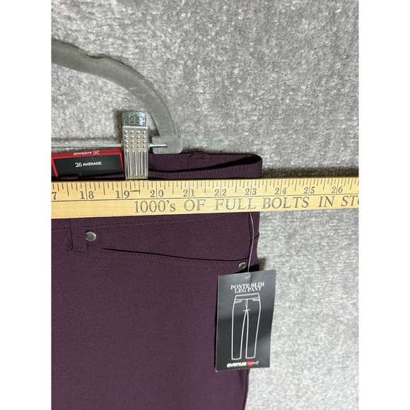 Avenue Ponte‎ Slim Leg Pants Womens Size 26 Average Stretch Purple NWT - Picture 10 of 13